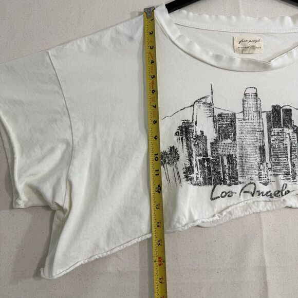 Free People X Vintage Souls Destination Extreme Los Angeles Crop Top Size XS - Picture 8 of 9